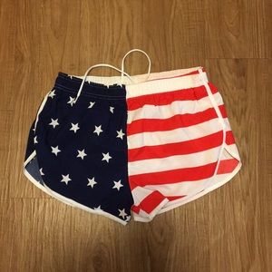 American Flag printed shorts